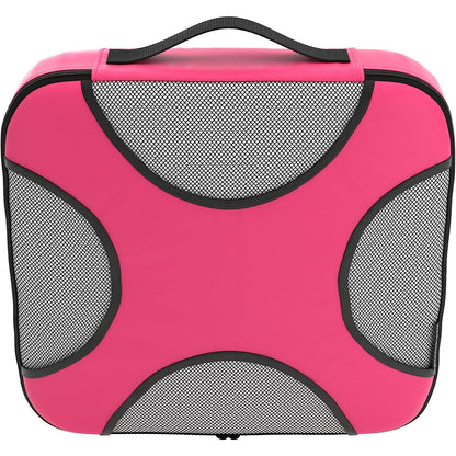 Travel Pink Mesh 5 Set Packing Cube Organizers With Laundry Bag