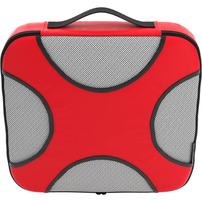 Travel Red Mesh 5 Set Packing Cube Organizers With Laundry Bag