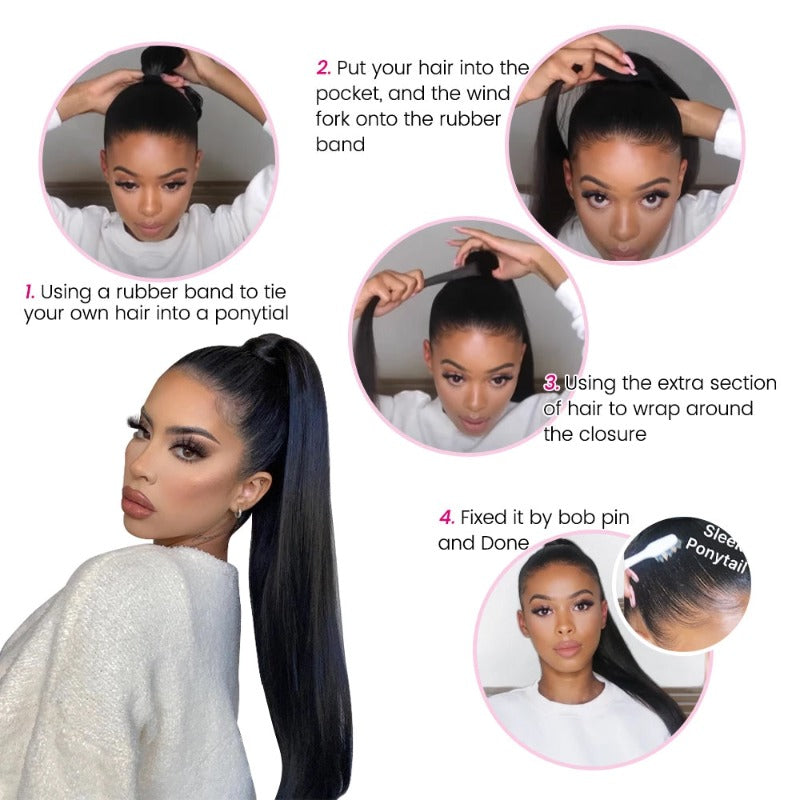 Clip In Ponytail Human Hair 