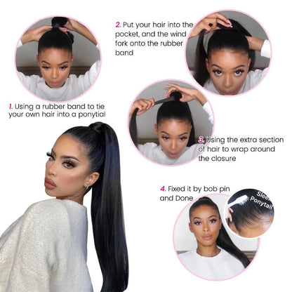 Clip In Ponytail Human Hair 