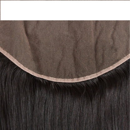 13x4 Lace Frontal Straight Unprocessed 100% Human Hair – Transparent Lace, Natural Black