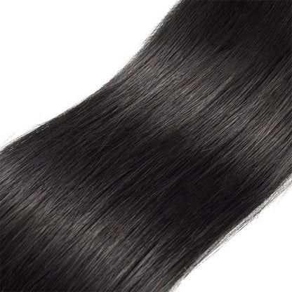 12A Premium Indian Silky Straight Hair Bundles – Natural Black Unprocessed 100% Human Hair Extensions | Machine Double Weft 10"-30"
