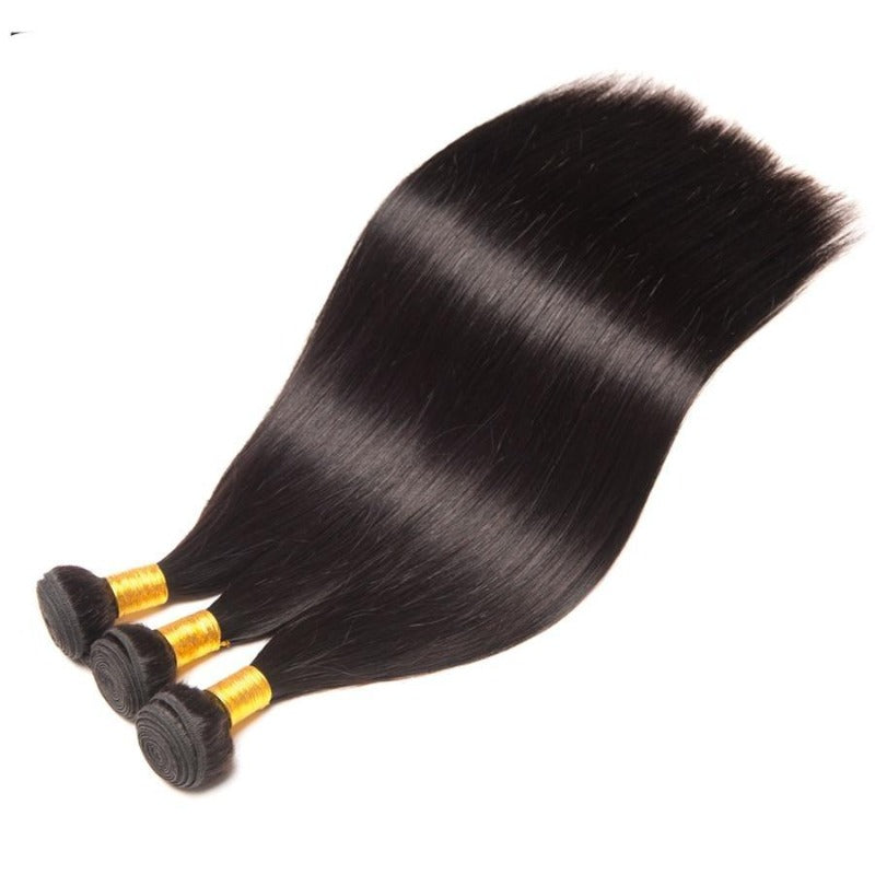 12A Premium Indian Silky Straight Hair Bundles – Natural Black Unprocessed 100% Human Hair Extensions | Machine Double Weft 10"-30"