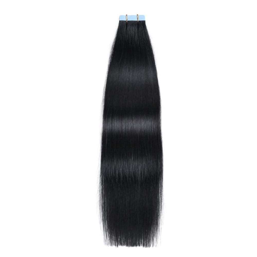 Premium Tape-in Human Hair Natural Color Straight – 20Pcs/Pack, Virgin Raw Hair, No Tangle, Seamless Blend