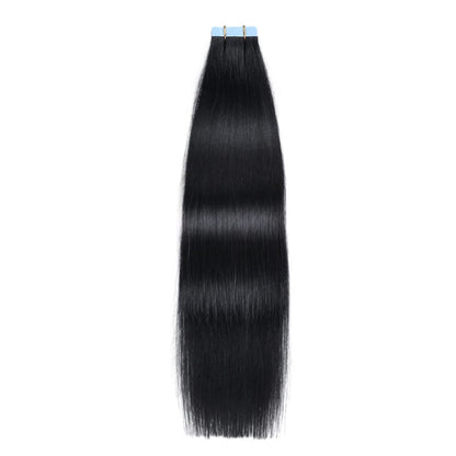 Premium Tape-in Human Hair Natural Color Straight – 20Pcs/Pack, Virgin Raw Hair, No Tangle, Seamless Blend