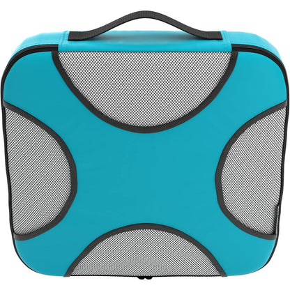Travel Aqua Teal Mesh 5 Set Packing Cube Organizers With Laundry Bag