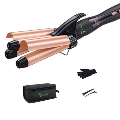 Curling Iron Wand 3 Barrel With LED Temperature Adjustment