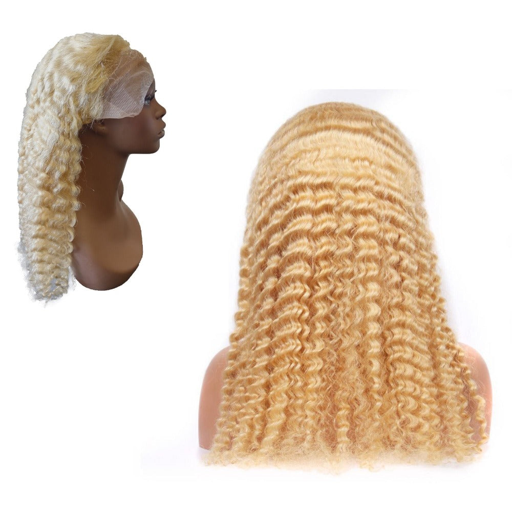 613 Honey Blonde wig Deep wave