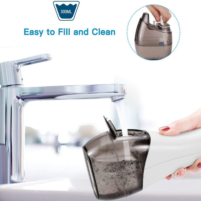 Water Flosser 300ML 5 Modes & 6 Jet Tips - IPX7 Waterproof Cordless Dent
