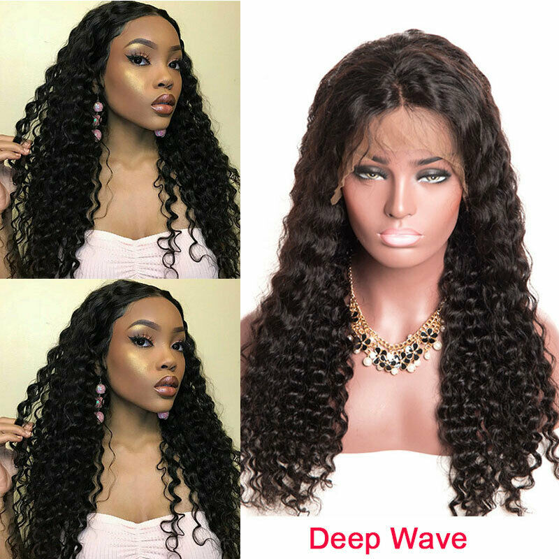 13x4 HD Lace Frontal Wig Deep Wave 200 Density 100% Human HairSwiss high-definition (HD)Lace, Skin-melt Lace, Invisible Lace