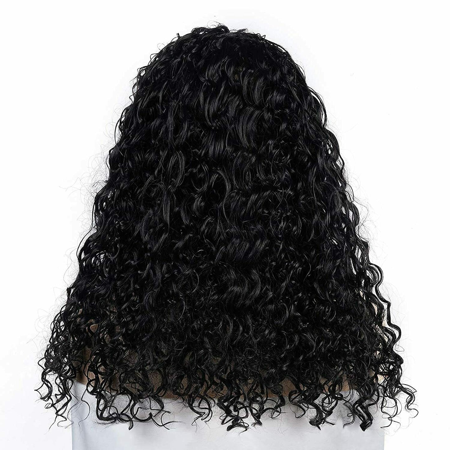 13x4 Transparent Lace Water Wave Wig Frontal Natural Black Human Hair Wig
