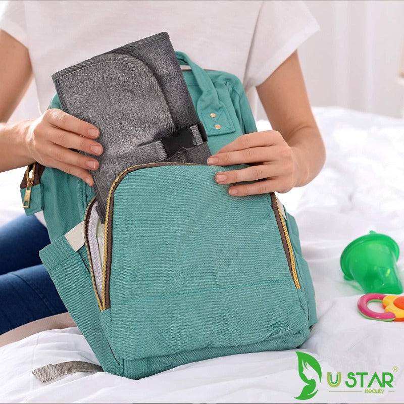 Baby Portable Diaper Changing Pad For Newborn Girl & Boy – Waterproof Travel Changing Station kit
