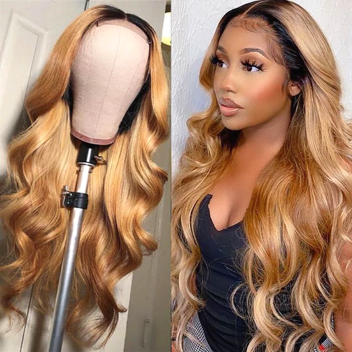 1B/30 Highlight Bounce Body Wave Wig – 13x6 HD Lace Frontal 100% Remy Human Hair