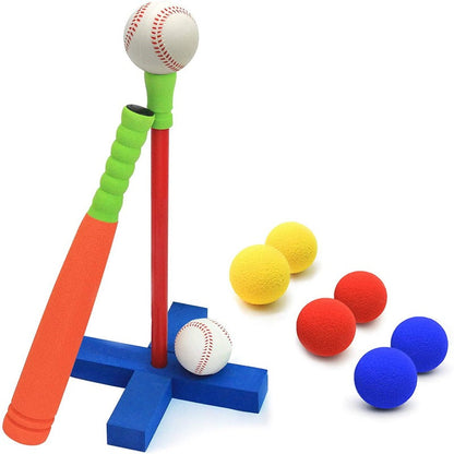 CeleMoon 16.5 Inch Foam T Ball Kids Baseball Softball Bat Set Batting Tee, Blue