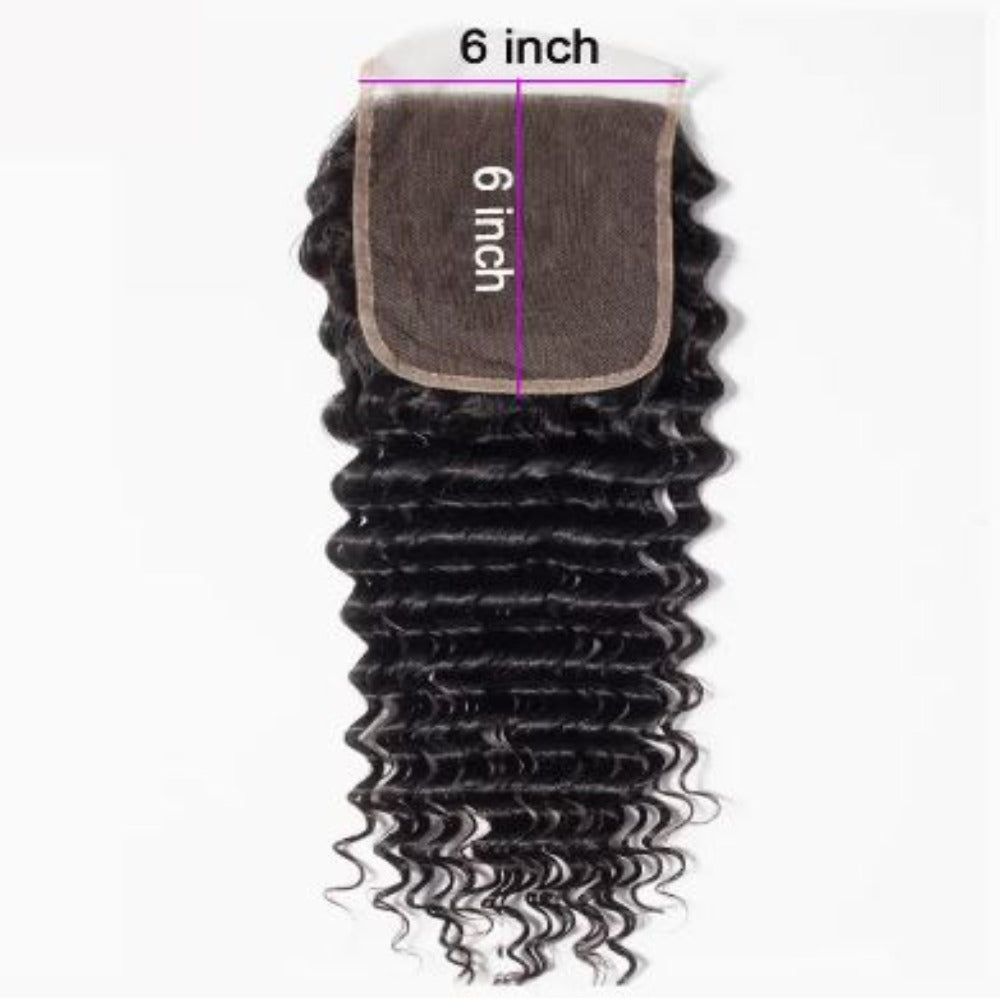 6x6 HD Lace Closure – Straight, Body Wave, Deep Wave & Loose Wave Human Hair | Maximum Coverage, Skin-Melt HD Lace