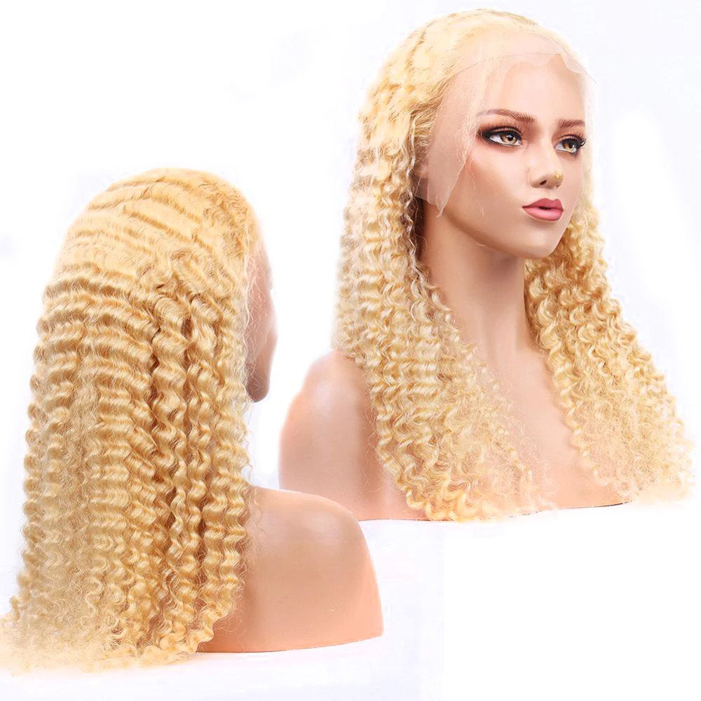 613 Honey Blonde wig Deep wave