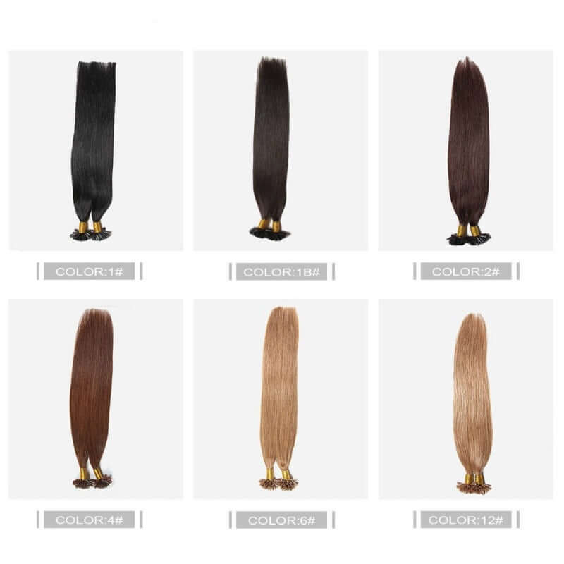 Ustar 100% Human Hair Quality I Tip Straight Hair Extensions #2