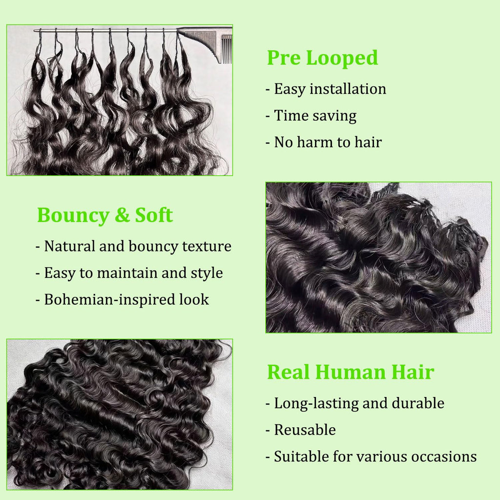Burmese Curly Human Crochet Hair for Women