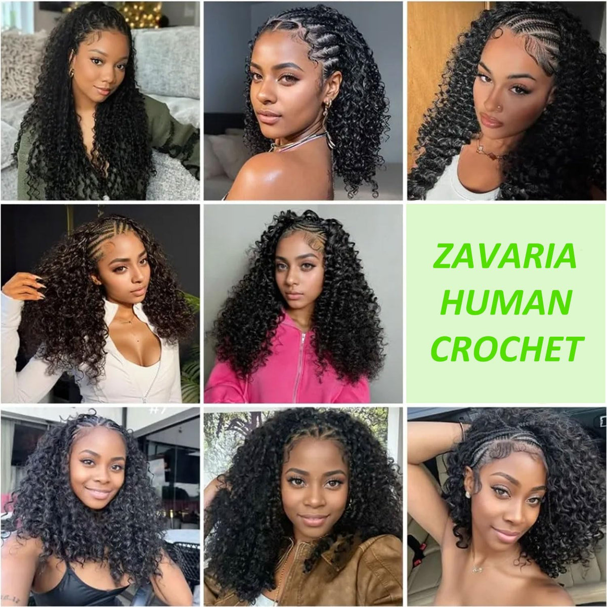 Burmese Curly Human Crochet Hair for Women