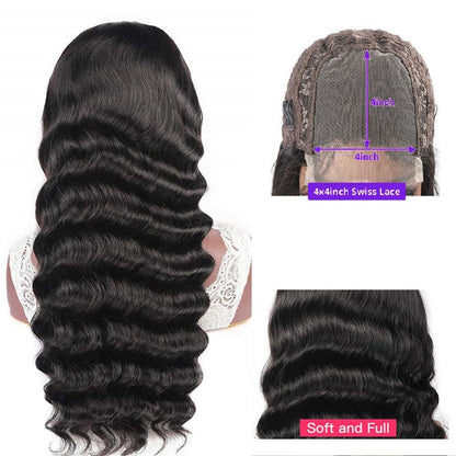 Wig Loose Wave 4*4 Transparent