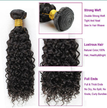 Affordable Hair Jerry Curl 1 Bundle Natural Black 100% Human Hair