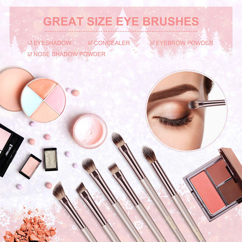 Ustar 14 Pcs Conical Handle Makeup Brushes With Case Bag