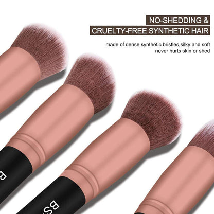 BS-MALL 16pcs+1pcs Makeup Brushes Premium Synthetic Professional Brushes Kit
