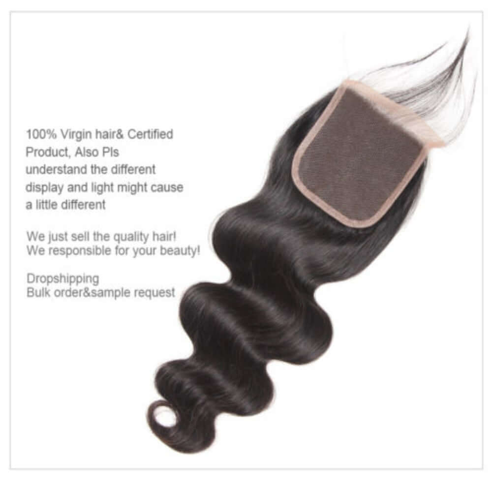 Ustar 100% Human Hair 4X4 CLOSURE Body Wave